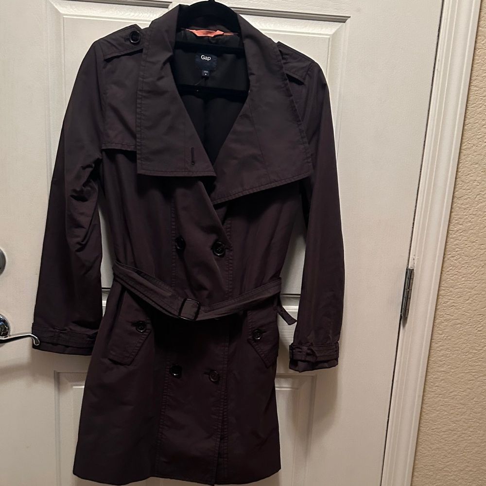 GAP Women's Black Trench Coat size Small